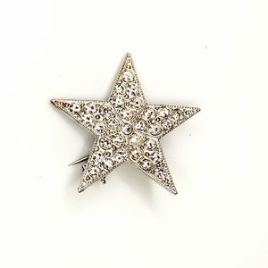 Vintage YSL Star Pin With Rhinestones